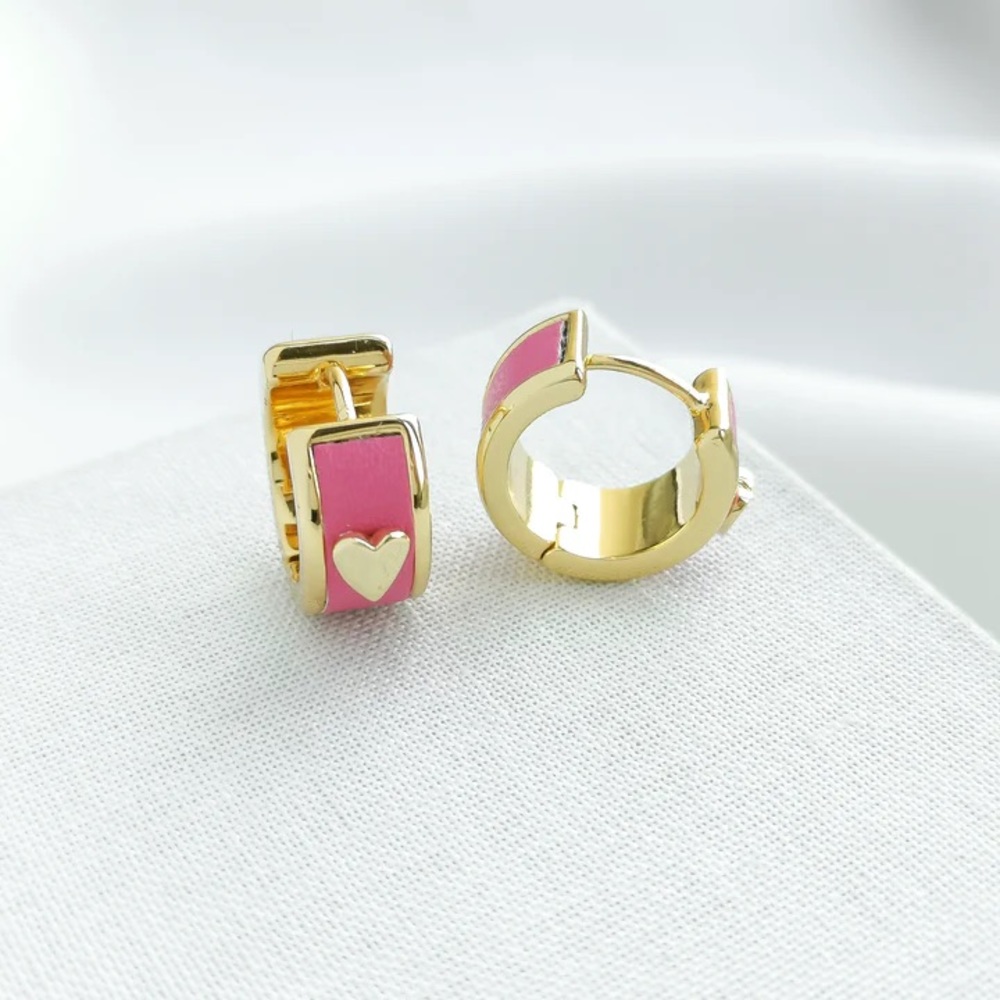 EARRING/BRACELET SET  Baby Pink Heritage  coordinated set 🩷💛comes with Bag - Picture 5 of 6